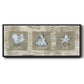 Burlap Music Ornaments - Floater Framed Canvas Print