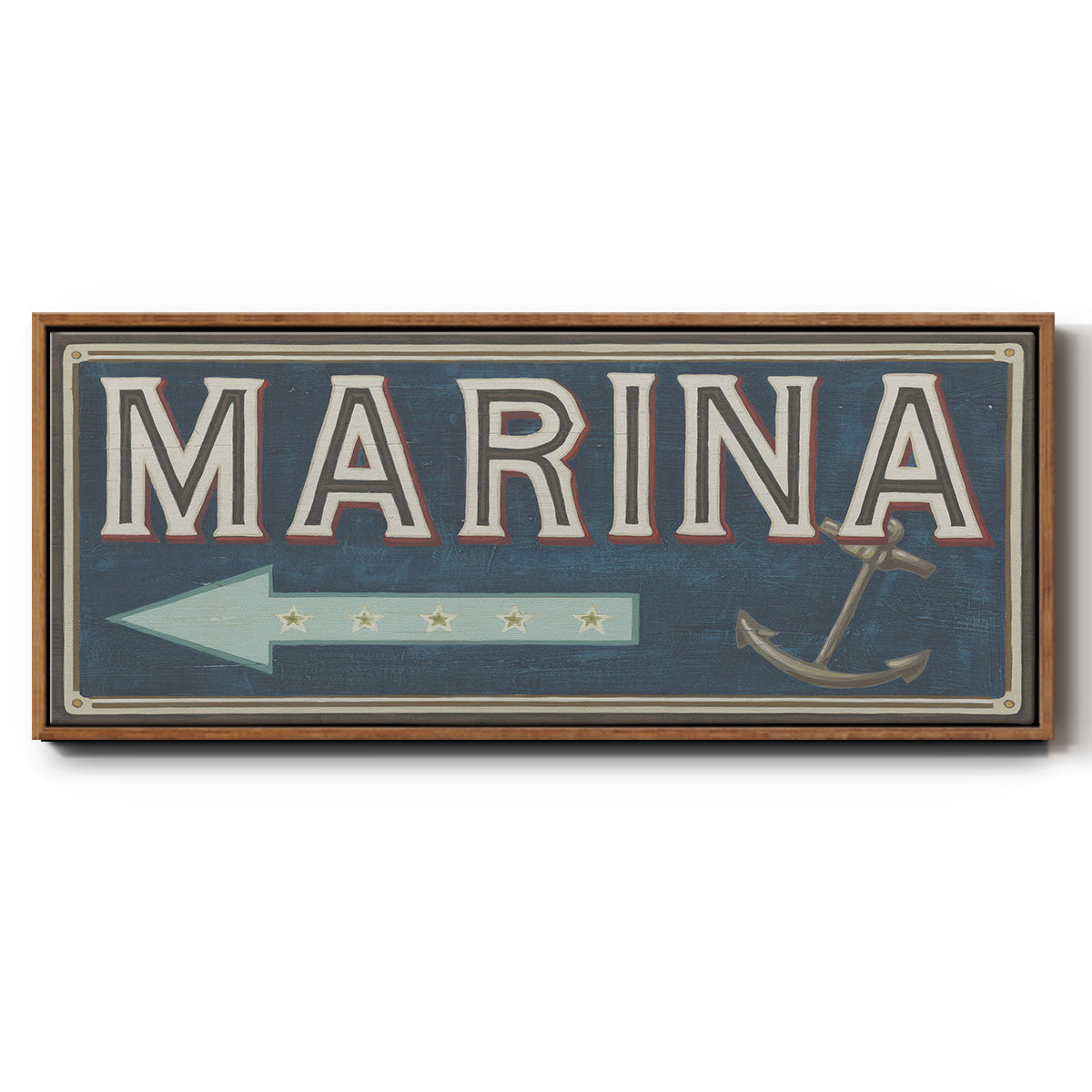 Shoreline Signs II - Floater Framed Canvas Print