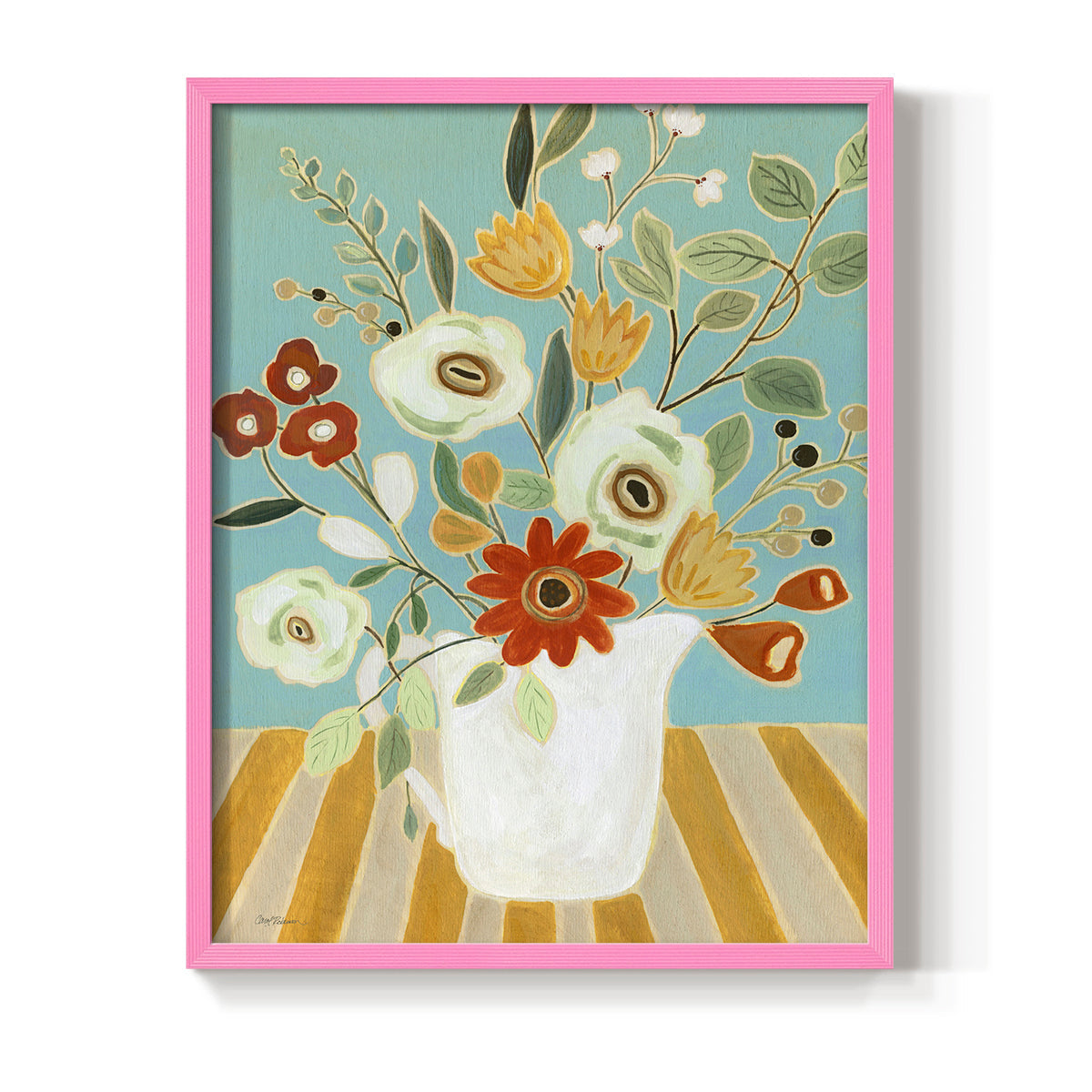 Joyful Blossoms I - Restickable Framed Art Print
