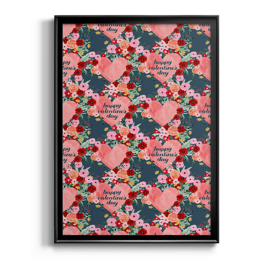 Sweet Hearts Collection E - Modern Framed Canvas Print