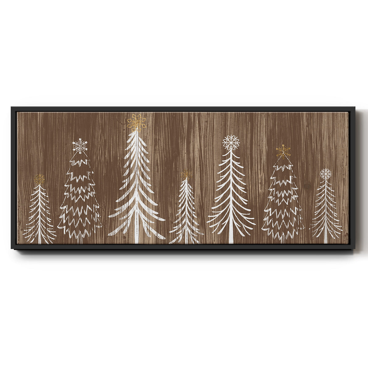 Barnwood Wonderland Collection D - Floater Framed Canvas Print