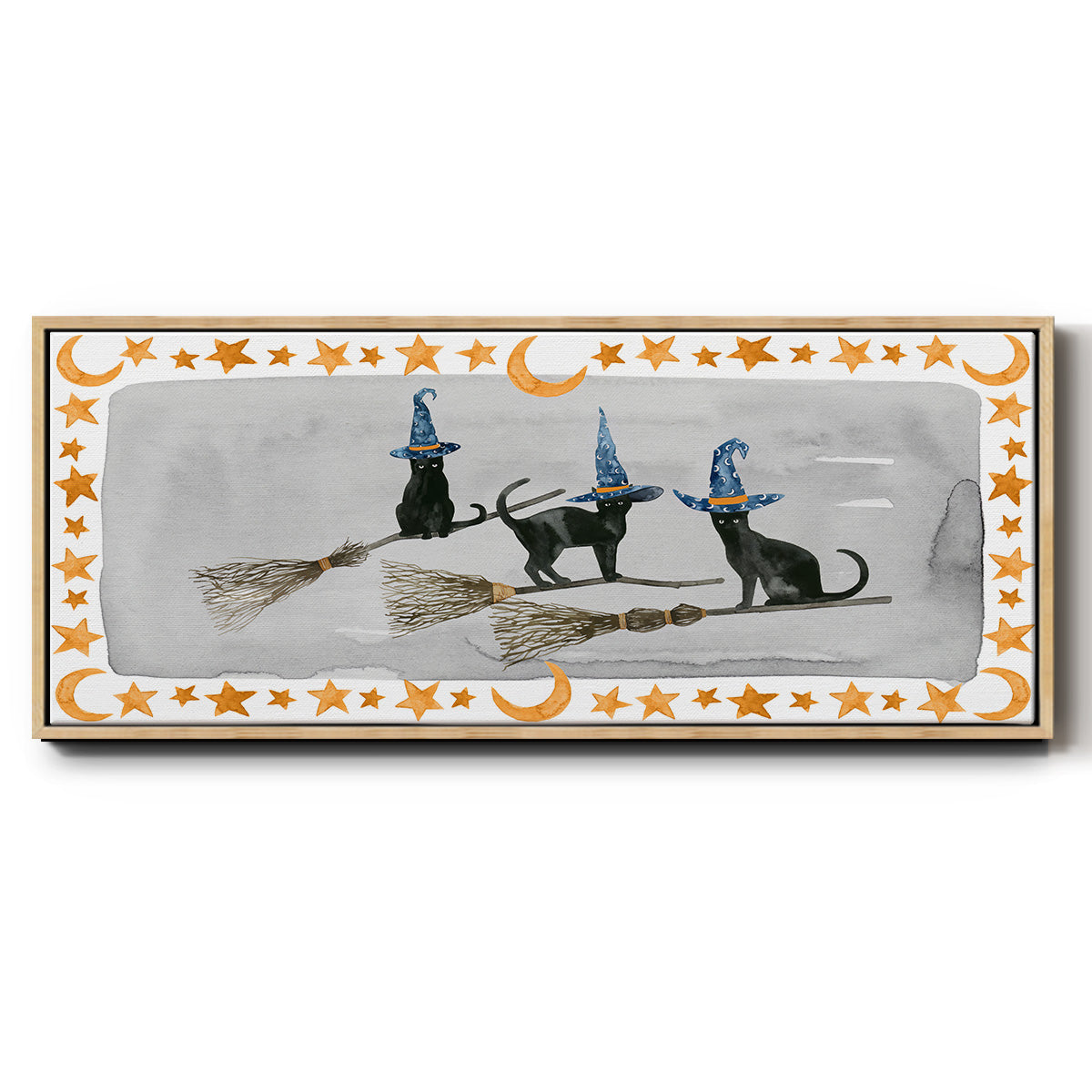 Black Cat Collection D - Floater Framed Canvas Print