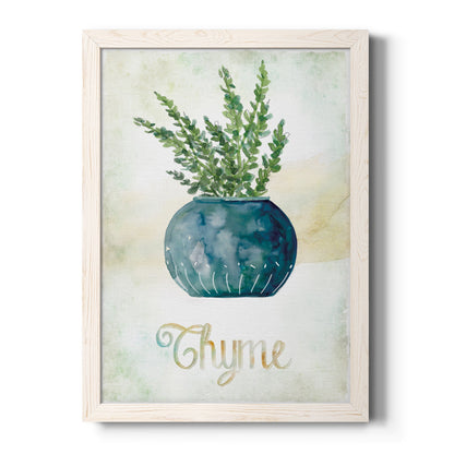 Potted Thyme - Barnwood Framed Canvas Print