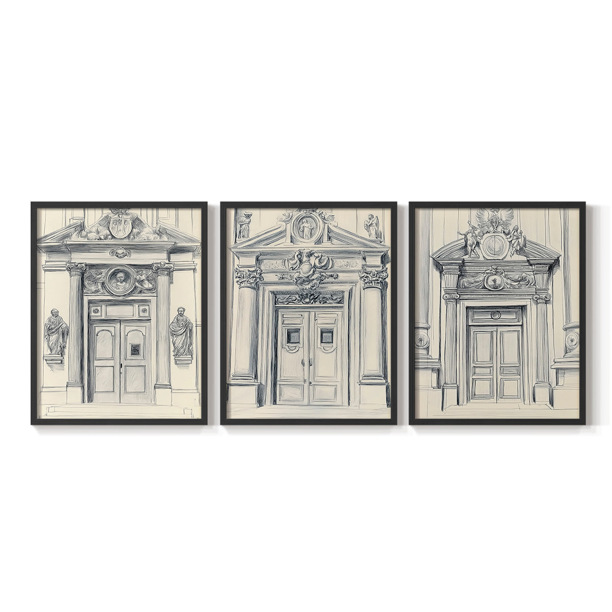 Landscape Study Series V - Restickable Framed Art Set