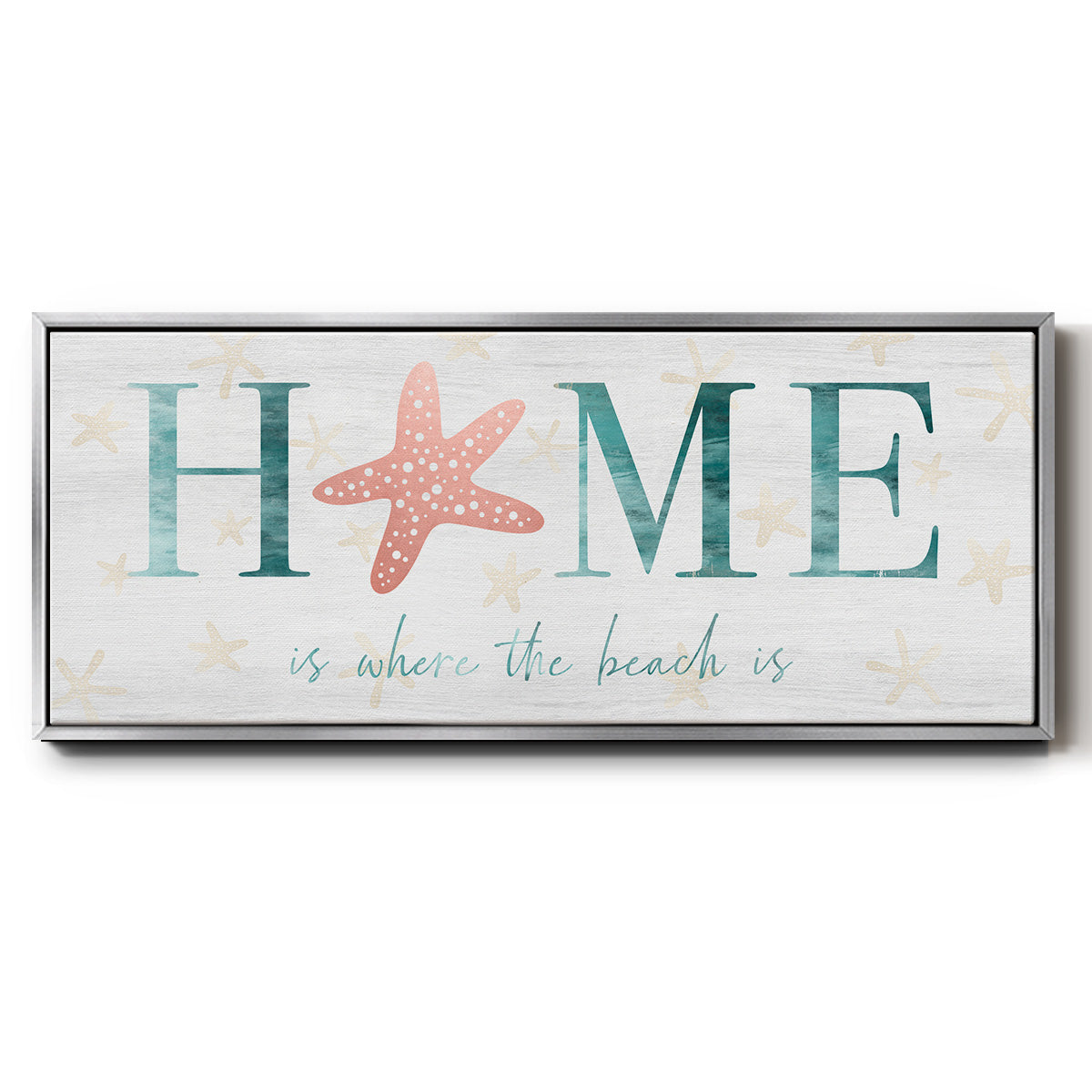 Home Beach - Floater Framed Canvas Print