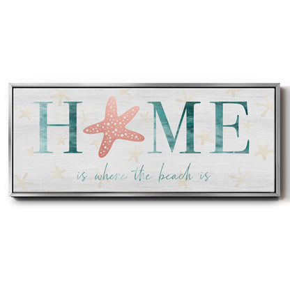 Home Beach - Floater Framed Canvas Print