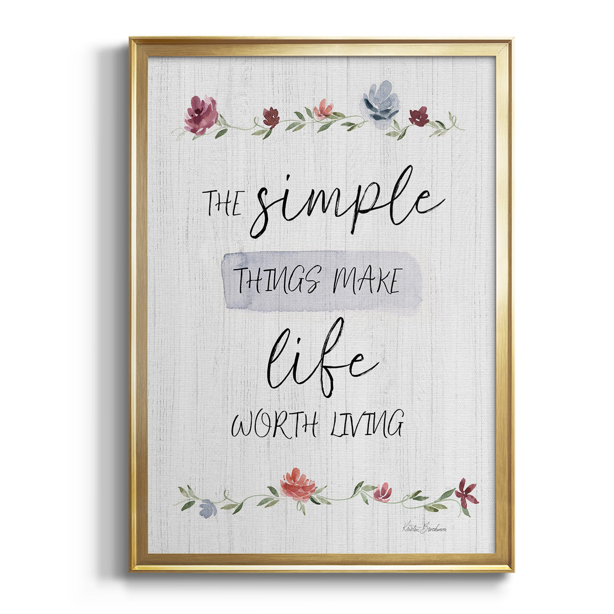 The Simple Things - Modern Framed Canvas Print