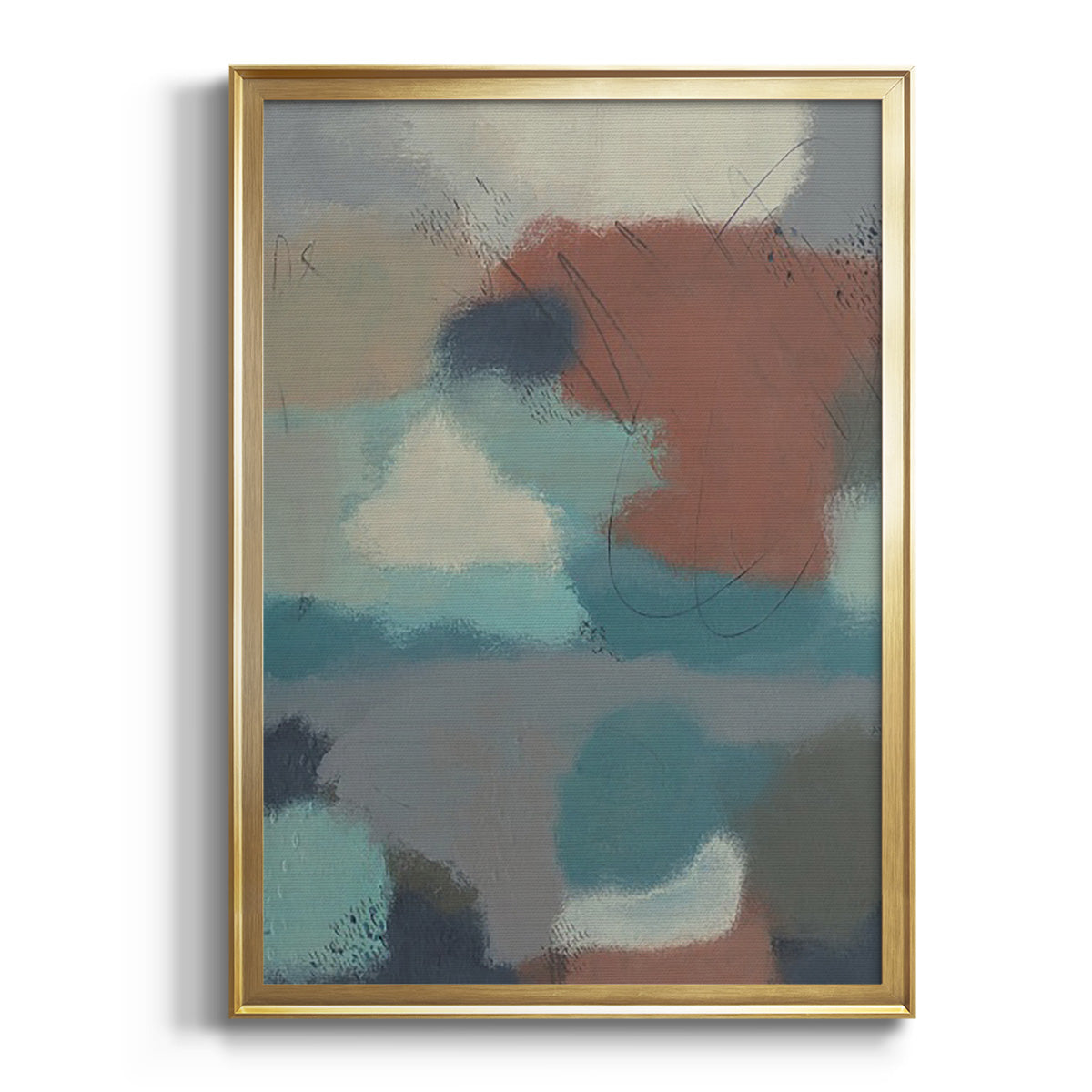 Floating By I - Modern Framed Canvas Print