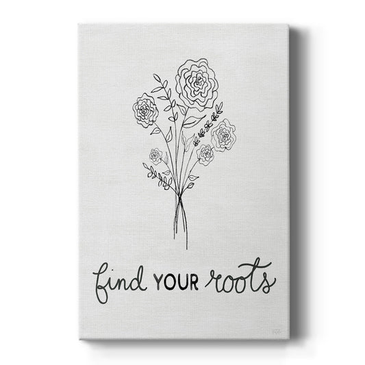 Find Your Roots Sketch - Canvas Art Print