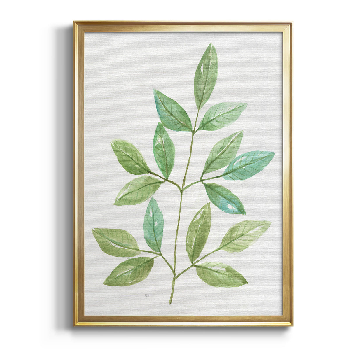 Spring Greens III - Modern Framed Canvas Print