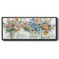 Flower Market Display - Floater Framed Canvas Print
