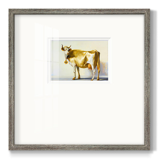 Gold Cow - Double Matboard Framed Print