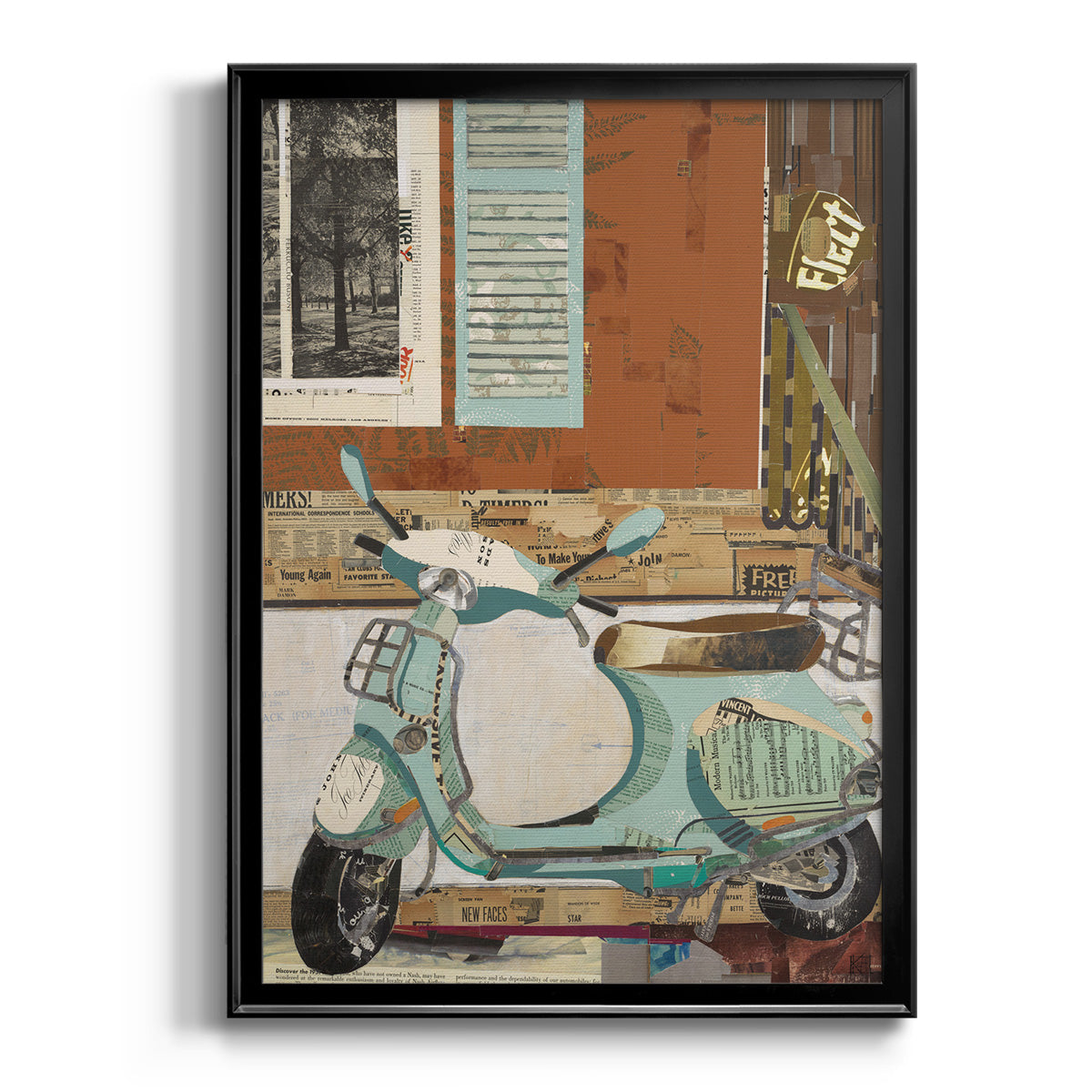 That Vespa - Modern Framed Canvas Print