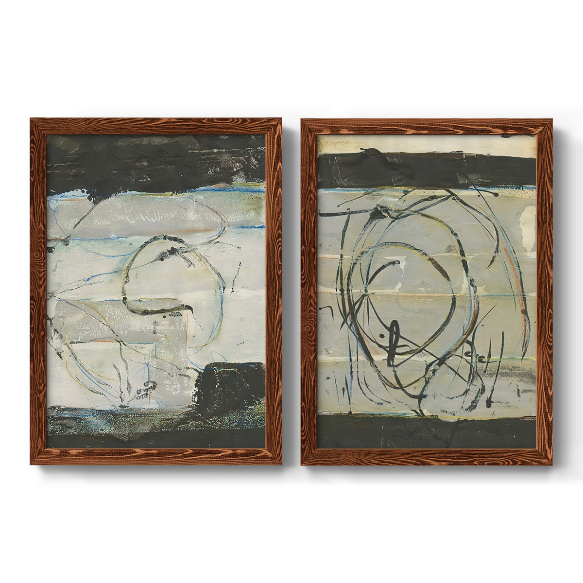 Continuing Energy I - Premium Framed Canvas 2 Piece Set - Ready to Hang