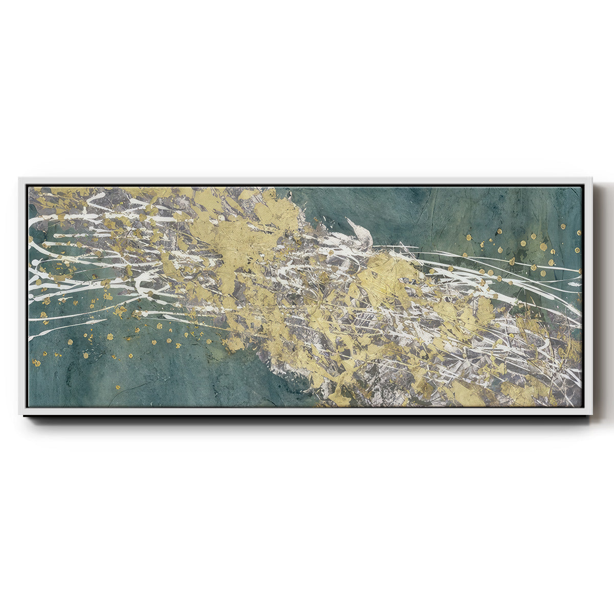 Mistral VI in Sea Green - Floater Framed Canvas Print