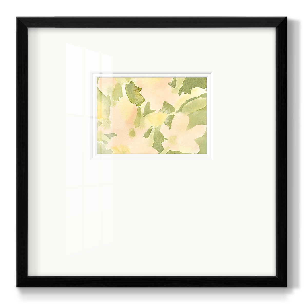 Verdant Floral Abstract I - Double Matboard Framed Print