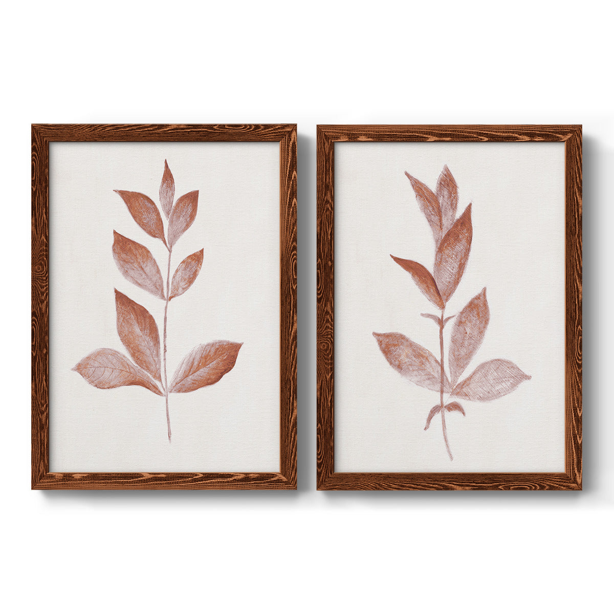 Red Leaf I - Premium Framed Canvas 2 Piece Set - Ready to Hang