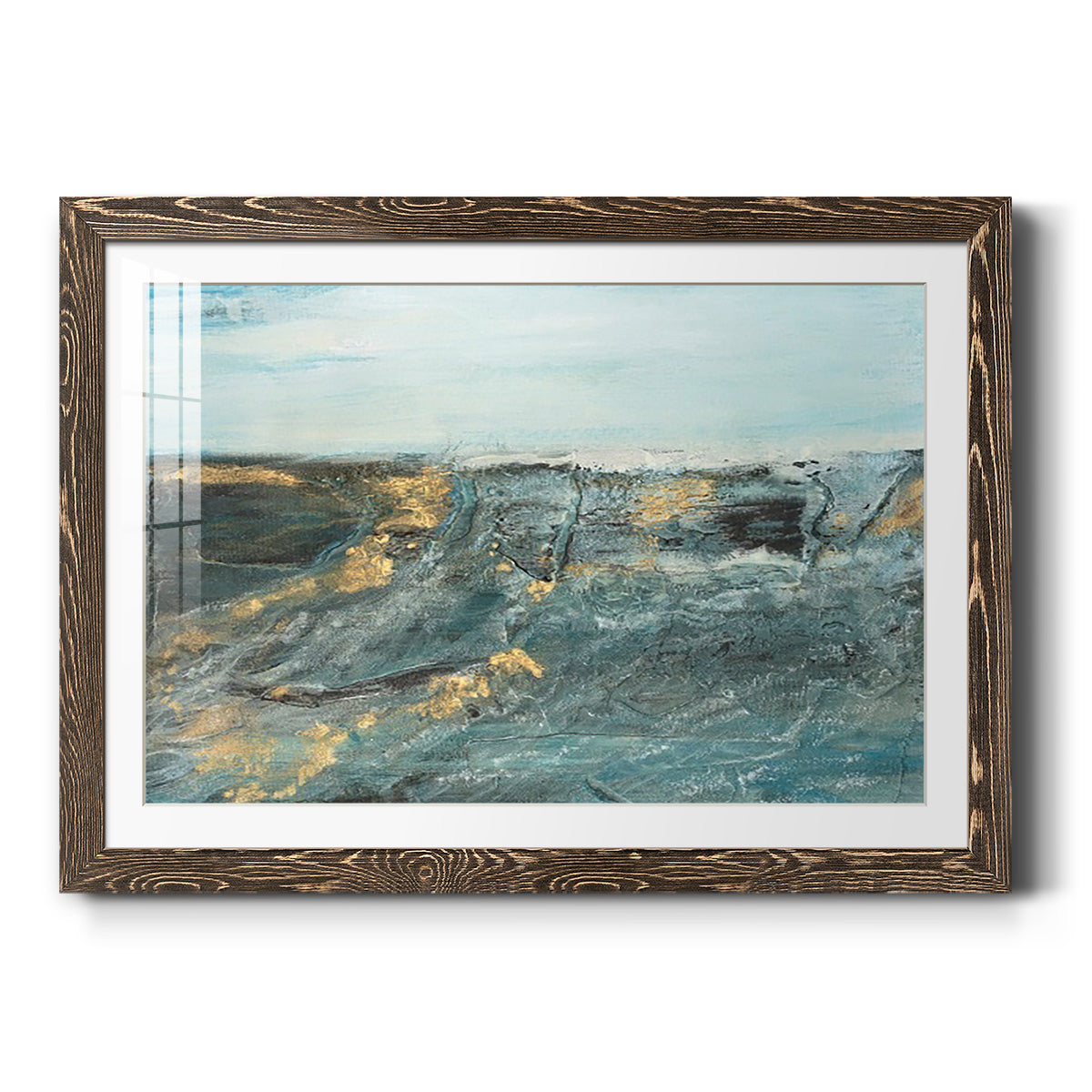 Flow of Love in Ocean I - Barnwood Framed Art Print