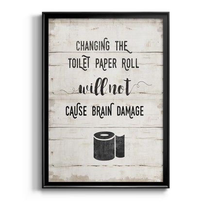 Changing the Roll - Modern Framed Canvas Print