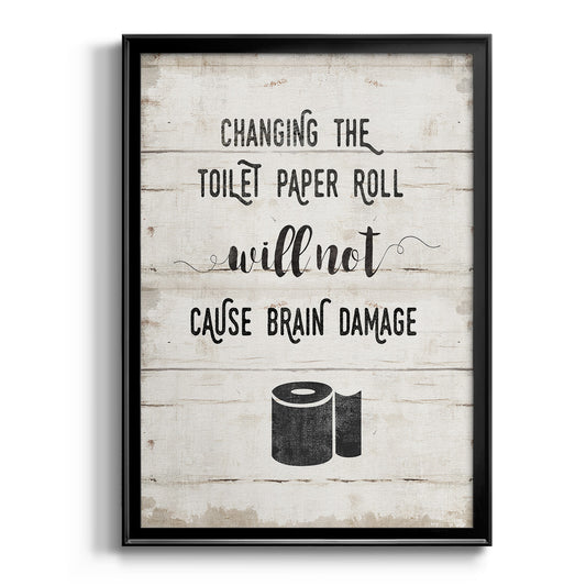 Changing the Roll - Modern Framed Canvas Print