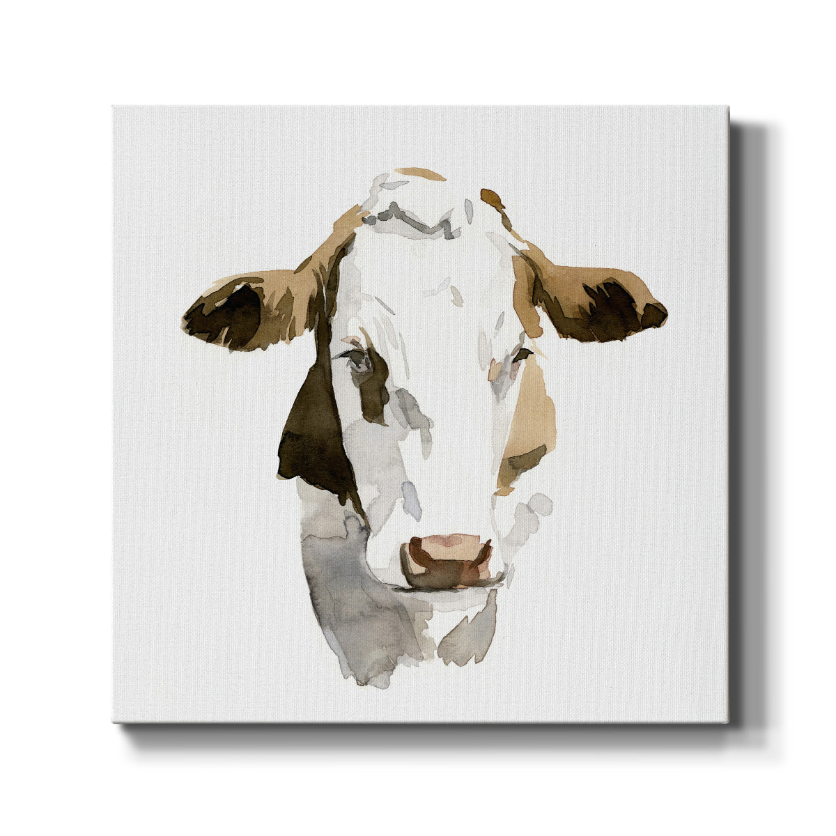 Watercolor Bovine I-Premium Gallery Wrapped Canvas - Ready to Hang