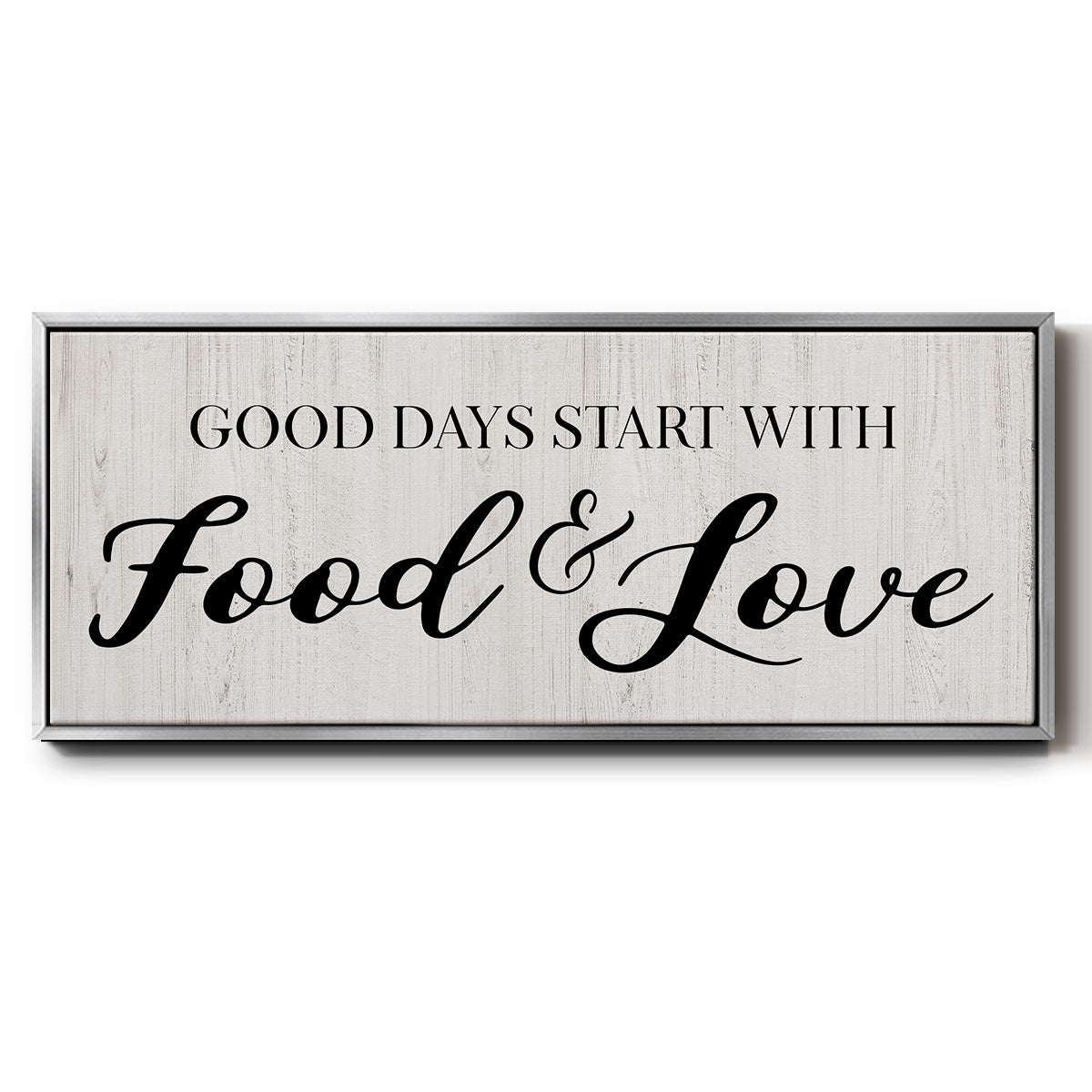 Food and Love - Floater Framed Canvas Print