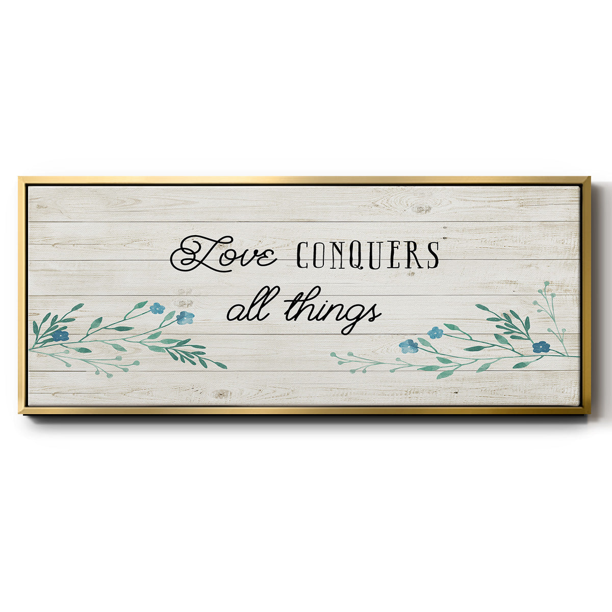 Floral Love - Floater Framed Canvas Print