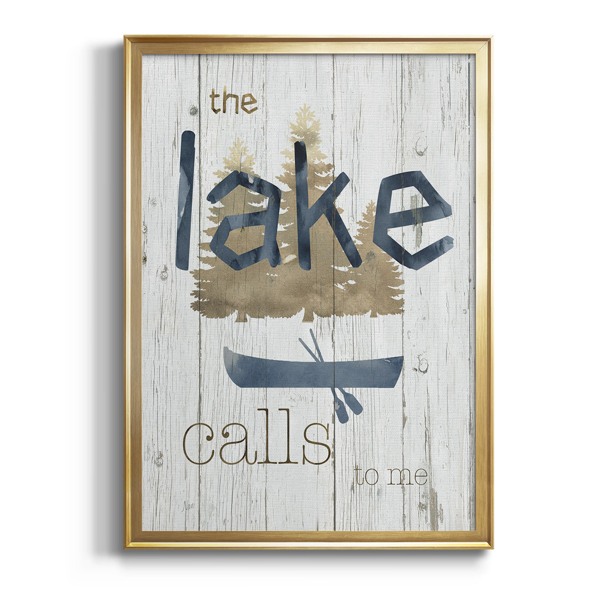 Lake Calls Me - Modern Framed Canvas Print