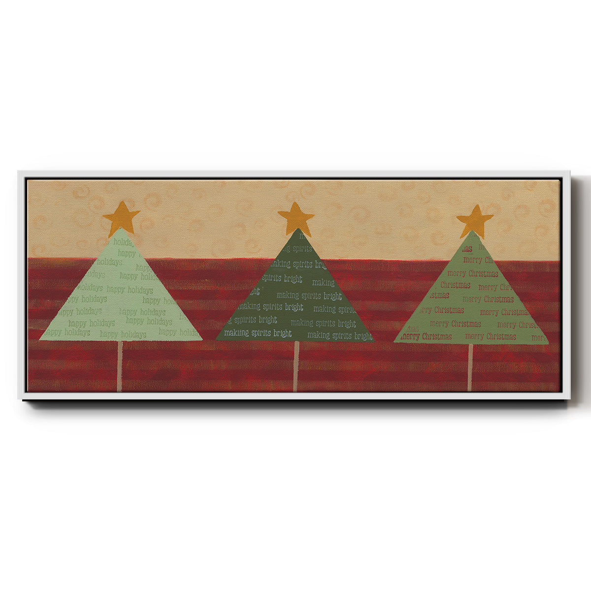 Merry Messages - Floater Framed Canvas Print