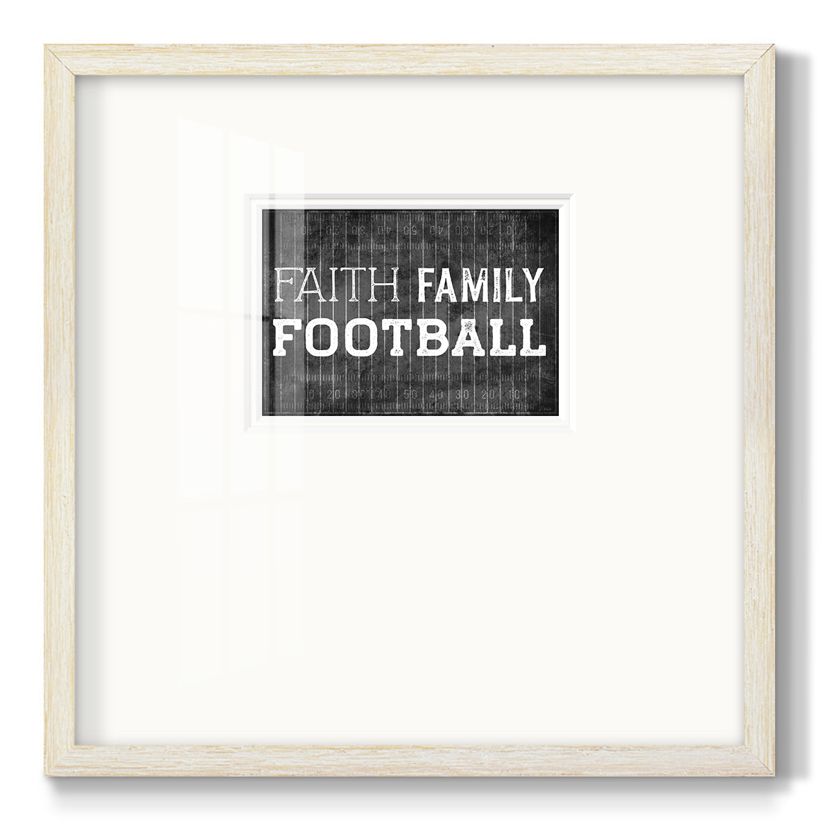 Faith Family Football Premium Framed Print Double Matboard