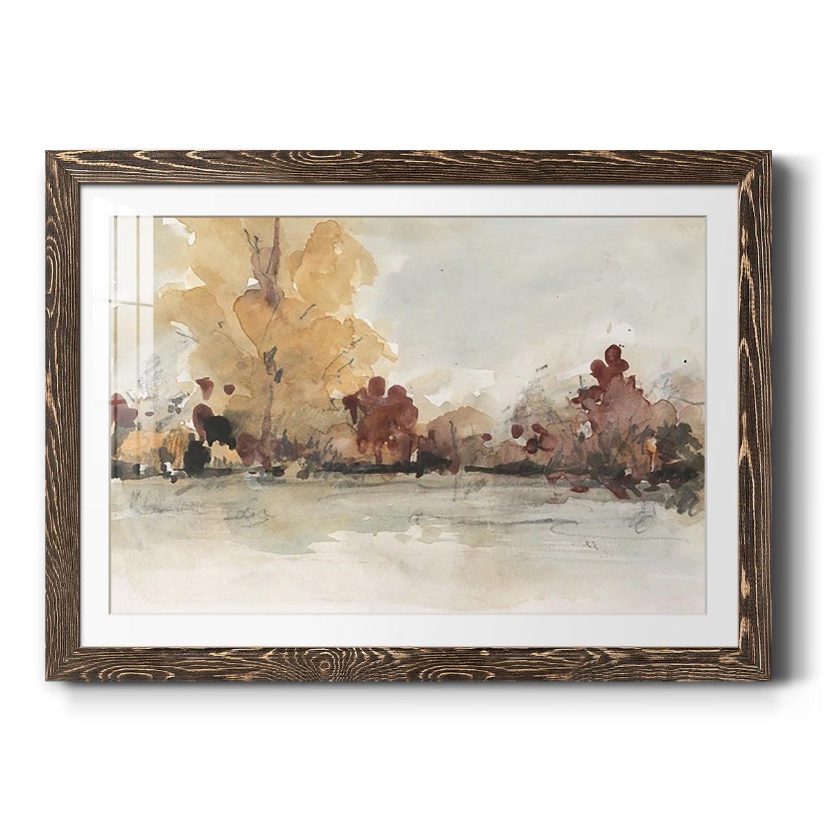 The Autumn View I - Barnwood Framed Art Print