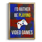 Gamer at Play III - Modern Framed Canvas Print