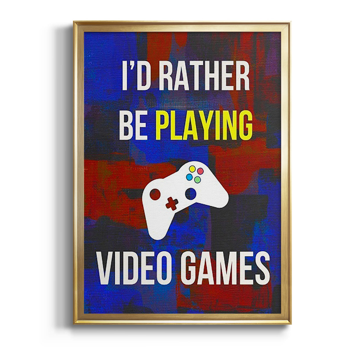 Gamer at Play III - Modern Framed Canvas Print