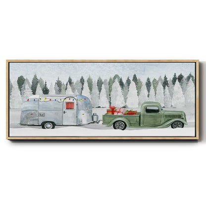 Holiday Roadtrip II - Floater Framed Canvas Print