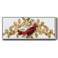 Red Bird Christmas Collection D - Floater Framed Canvas Print