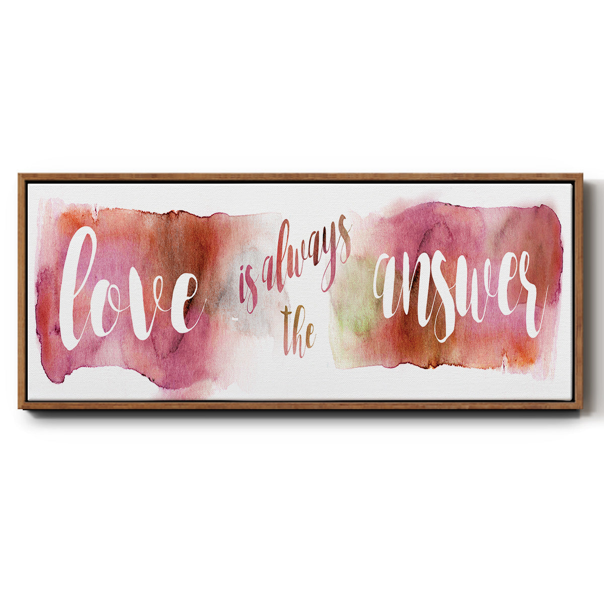 Love is the Answer - Floater Framed Canvas Print