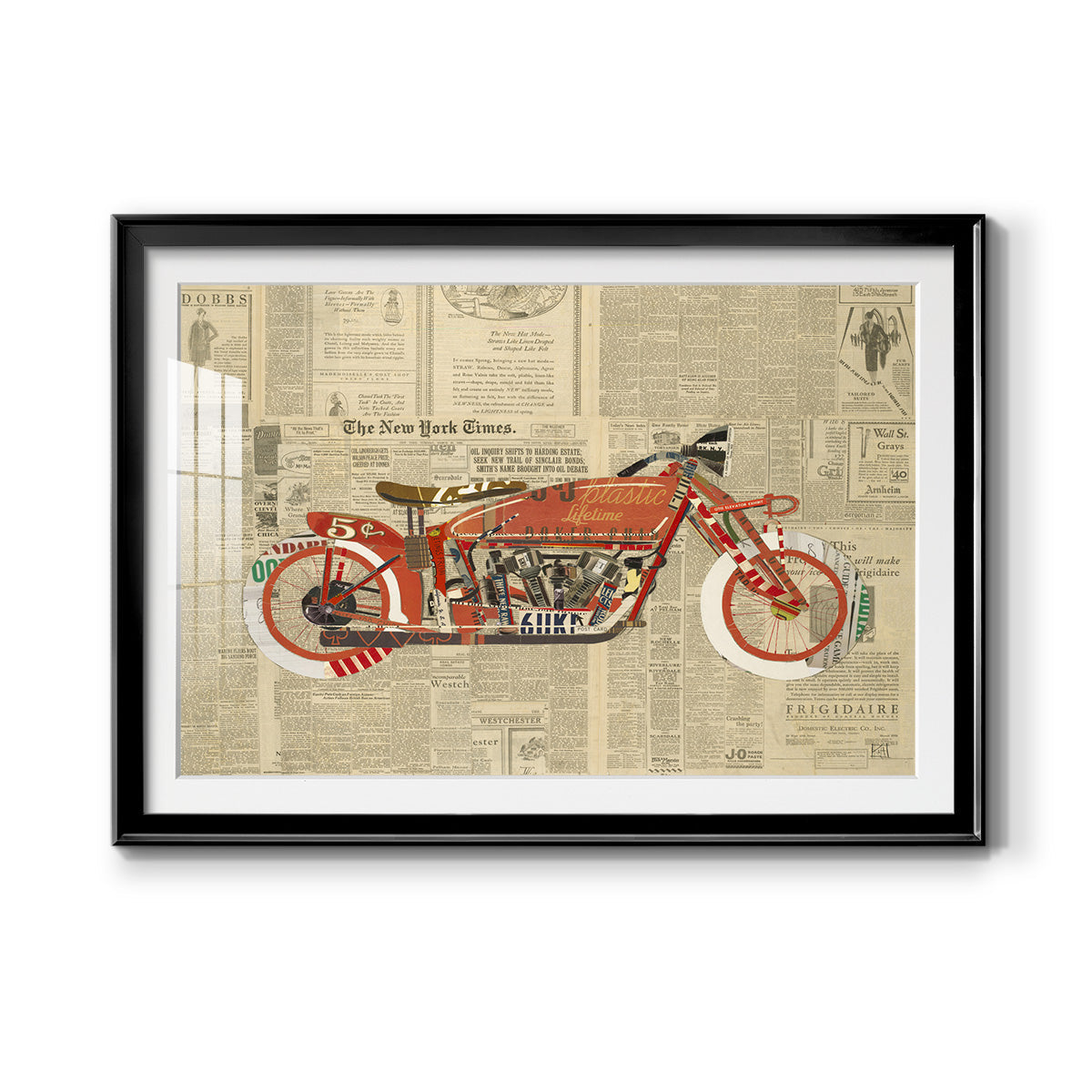 Vintage Red Premium Framed Print - Ready to Hang