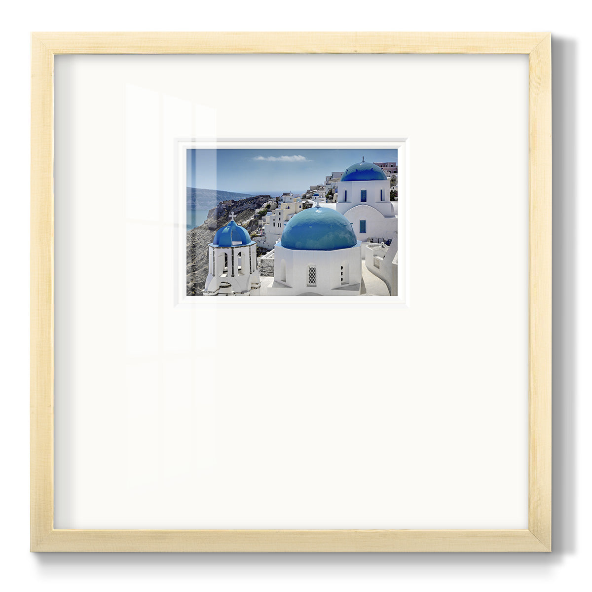 Santorini Saturday - Double Matboard Framed Print