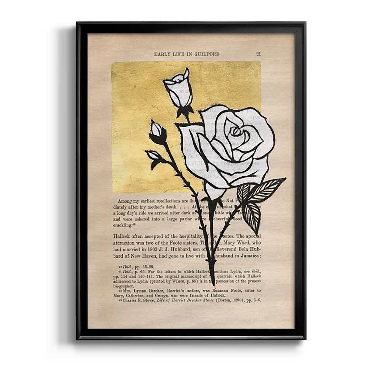 Floral Diary III - Modern Framed Canvas Print