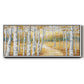 Birch Path I - Floater Framed Canvas Print