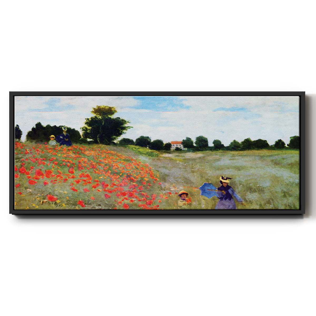 Poppies at Argenteuil - Floater Framed Canvas Print