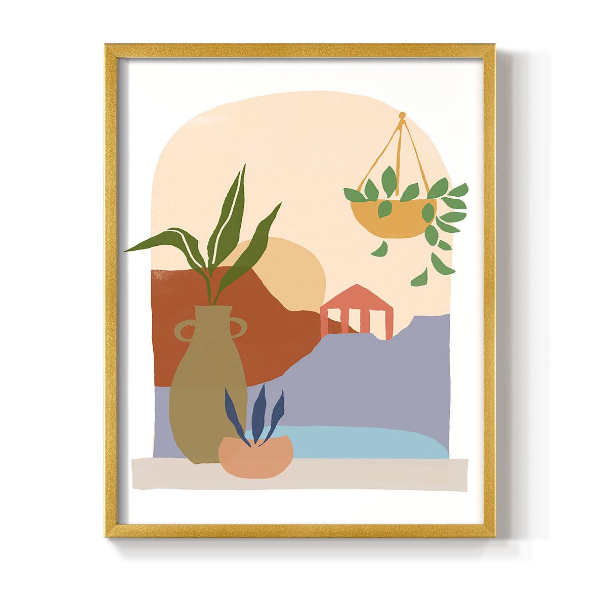 Paper Scene II - Restickable Framed Art Print