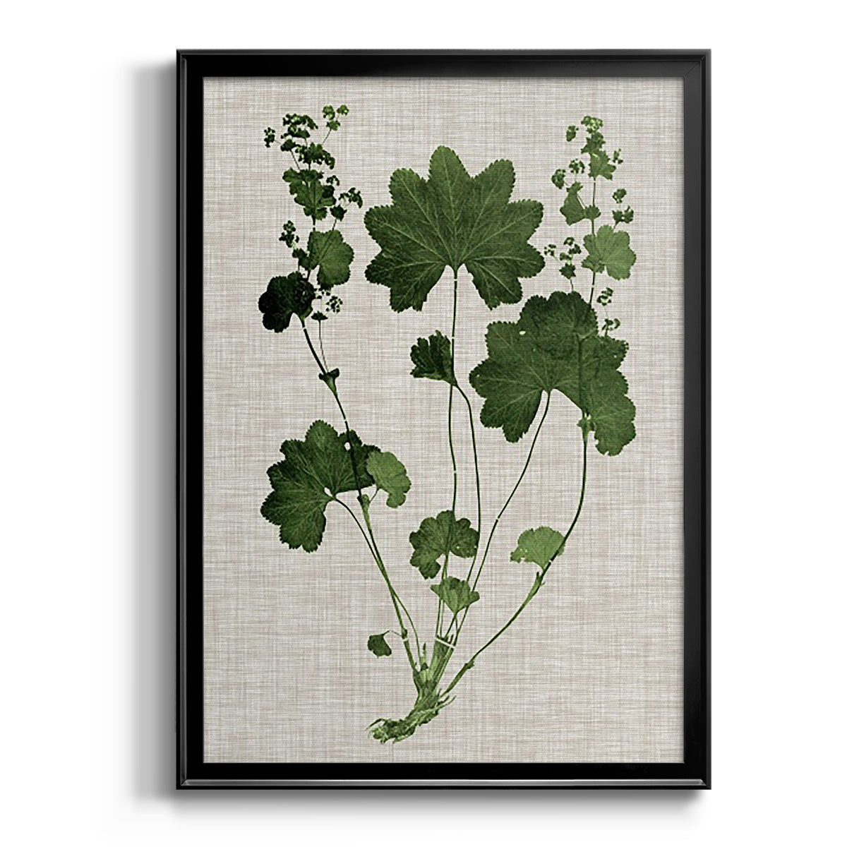 Forest Foliage on Linen IV - Modern Framed Canvas Print