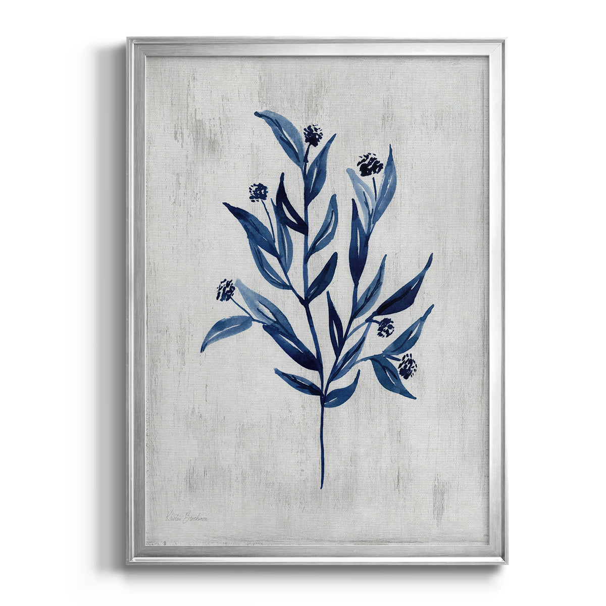 Wild Indigo III - Modern Framed Canvas Print