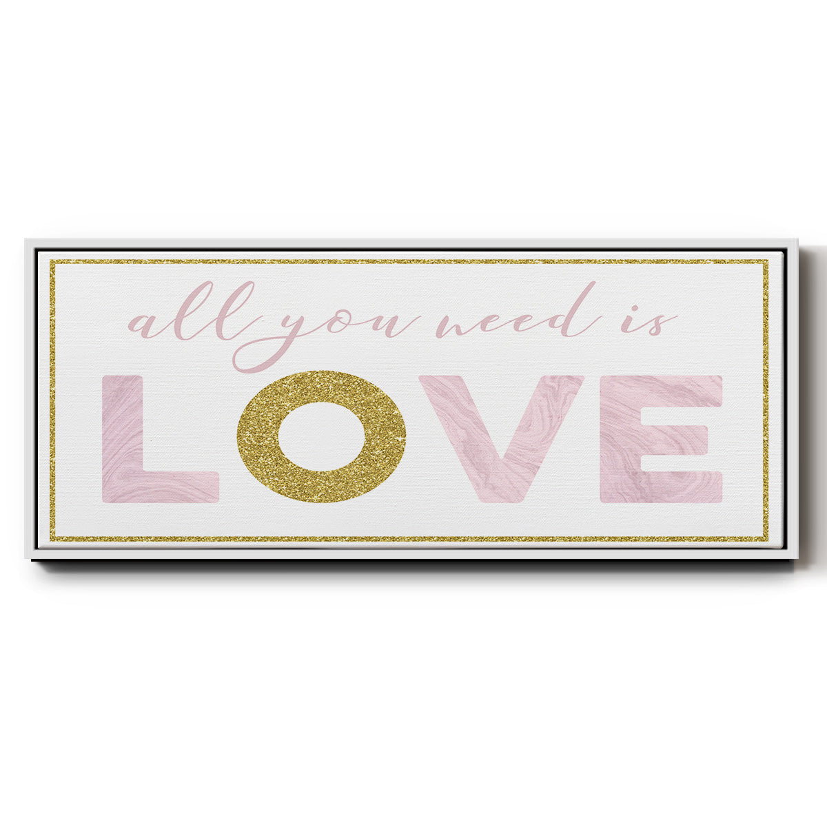 All You Need is Love - Floater Framed Canvas Print