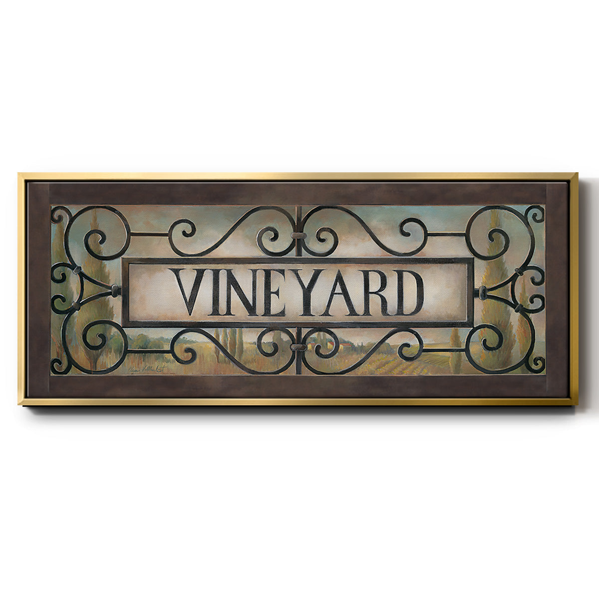 Vineyard - Floater Framed Canvas Print