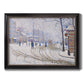 Snow, Boulevard de Clichy, Paris - Ornate Framed Canvas Print