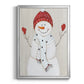 Festive Snowman III - Modern Framed Canvas Print