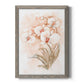 White and Coral Orchid II - Barnwood Framed Canvas Print