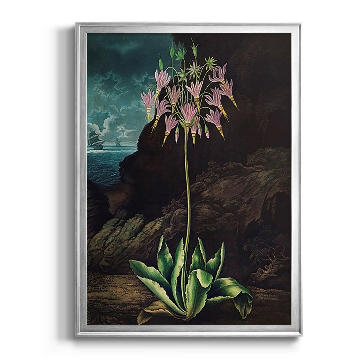 Temple of Flora II - Modern Framed Canvas Print